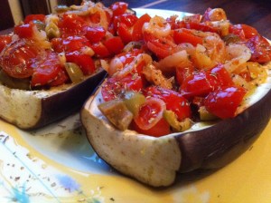 Melanzane al forno con salsina alle olive