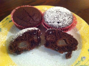 Muffin cioccolato e pere